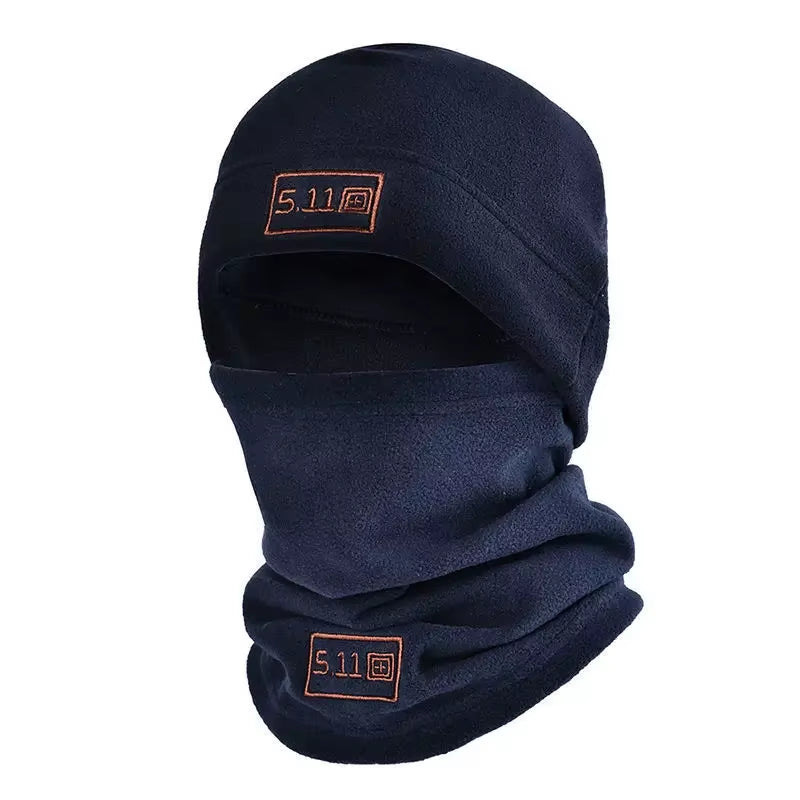 Winter Fleece Hat Scarf Set Thermal Head Cover Tactical Warm Balaclava Bonnet Face Ski Mask Hat Neck Warmer Sport Cycling